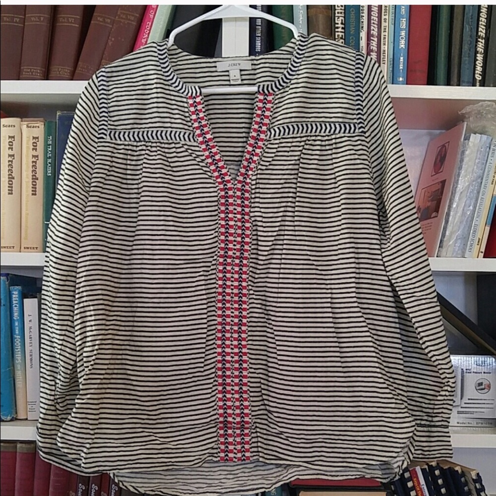J. Crew embroidered shirt